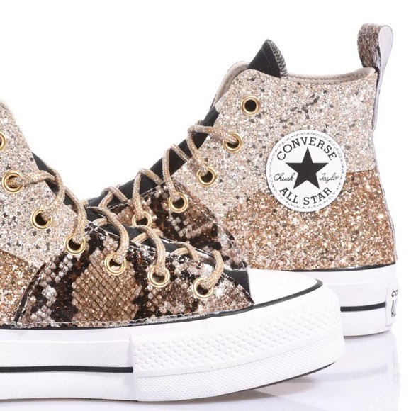 Converse Platform Champagne, Gold - NWT